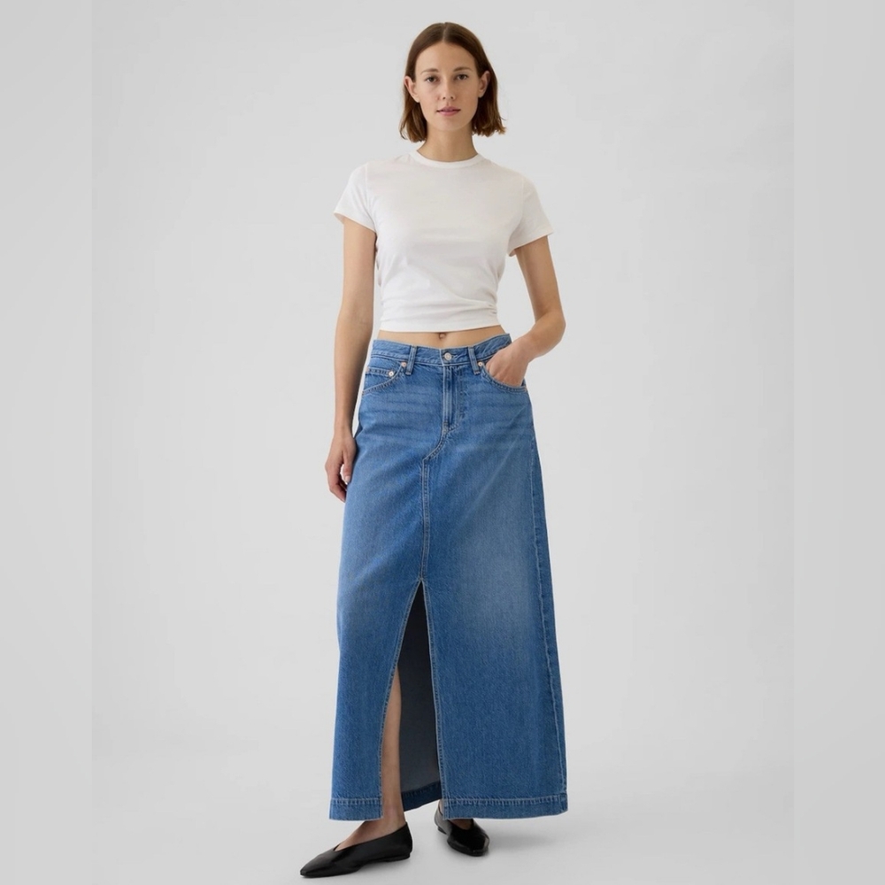 Gap Icon Denim Maxi Skirt
